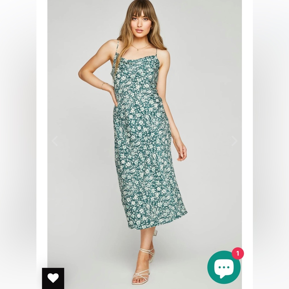 Gentle Fawn Floral Green Midi Dress